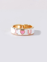 Bague Lustrée Motif de Lettre