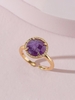 Bague Ouverte Pierre Naturelle Géométrique