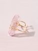 Bague Ouverte Pierre Pendante avec Cristal