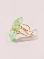 Bague Ouverte Pierre Pendante avec Cristal