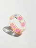 Bague Épaisse Motif Fruit en Acrylique
