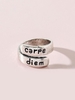 Bague Rétro Lettre Gravée Enveloppée