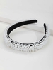 Bandeau Large Motif Perles en Grappes