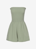Barboteuse Bandeau Plissée à Jambe Large Taille unique Vert clair