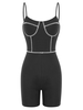 Barboteuse Cousue Corset en Haut M Noir