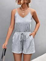 Barboteuse Lâche Chinée avec Poche M Gris clair