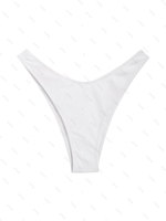 Bas de Bain Tankini Brésilien Côtelé M Blanc