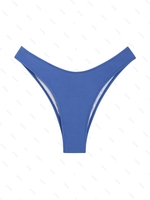 Bas de Bikini à Jambe Haute M Bleu