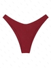 Bas de Bikini Brillant Brésilien L Rouge