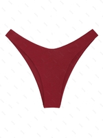 Bas de Bikini Brillant Brésilien S Rouge