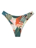 Bas de Bikini Cheeky Fleuri Feuille S Café lumière