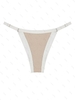 Bas de Bikini Contrasté avec Passepoil S Café lumière