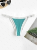 Bas de Bikini Contrasté avec Passepoil S Vert