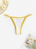 Bas de Bikini Contrasté L Blanc