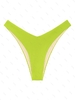 Bas de Bikini Côtelé à Coupe Haute S Vert clair