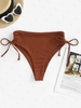 Bas de Bikini Côtelé à Côté M Café
