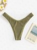 Bas de Bikini Côtelé Brésilien L Vert