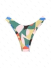 Bas de Bikini Côtelé en Blocs de Couleurs M Multi a