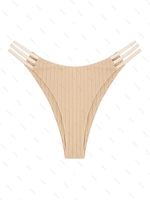 Bas de Bikini Côtelé M Café lumière