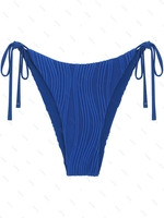 Bas de Bikini Côtelé Noué à Côté L Bleu profond