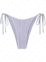 Bas de Bikini Côtelé Noué à Côté M Pourpre