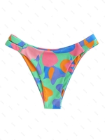 Bas de Bikini Découpé en Blocs de Couleurs M Multi a