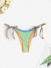 Bas de Bikini en Blocs de Couleurs Ajustable M Vert