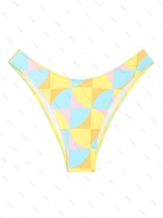 Bas de Bikini en Blocs de Couleurs L Jaune