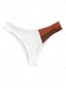 Bas de Bikini en Blocs de Couleurs M Blanc