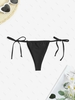 Bas de Bikini en Pagne Texturé S Noir