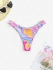 Bas de Bikini Motif Marbré S Rose léger