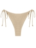 Bas de Bikini Métallisé Noué Ajustable M Café lumière