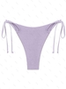 Bas de Bikini Métallisé Noué Ajustable S Violet clair