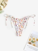Bas de Bikini Noué à Côté Ajustable L Blanc