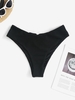 Bas de Bikini Noué Découpé L Noir