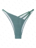 Bas de Bikini Plissé à Bretelle S Vert clair