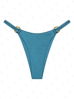 Bas de Bikini Soyeux en O M Bleu profond