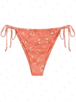 Bas de Bikini Style Bohémien Motif Cachemire M Rouge