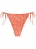 Bas de Bikini Style Bohémien Motif Cachemire S Rouge
