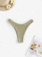 Bas de Bikini Texturé M Vert clair