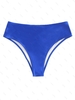 Bas de Maillot Brillant à Taille Haute S Bleu