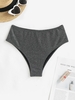 Bas de Maillot Métallique à Taille Haute Xl Noir