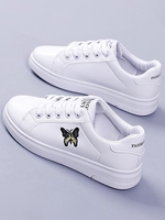 Baskets de Skate Décontractées Papillon Brodé