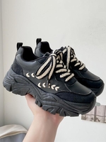 Baskets en Corde Tressée à Talons Épais Design Élevé