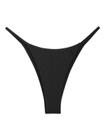 Bikini Côtelé à Bretelles M Noir