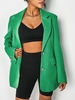 Blazer avec Poche à Col Revers M Vert