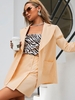 Blazer avec Poches à Double Boutonnage S Jaune clair