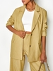 Blazer Boutonné à Col Revers L Deep yellow