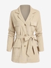 Blazer Ceinturé avec Poche à Revers M Café lumière