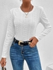 Blouse Brodée à Manches Longues M Blanc